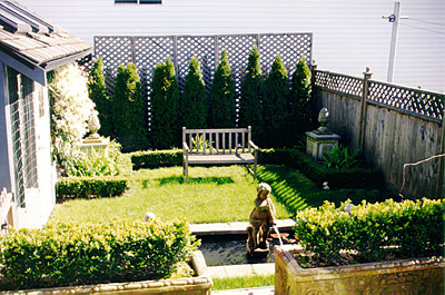 STEP OUT TO A SUN FILLED PATIO AND GARDEN, COMLETE WITH REFLECTING POOL! 