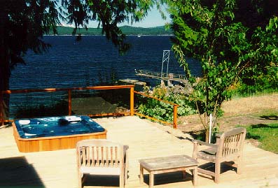 The view from the deck and hot tub 