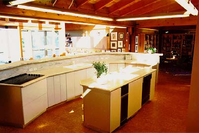 A beautiful kitchen with enough space for both chefs in the family 